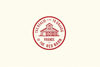make eye catching red barn house logo just in 12 hours