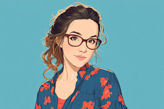 design watercolor vactor portrait illustration from a photo