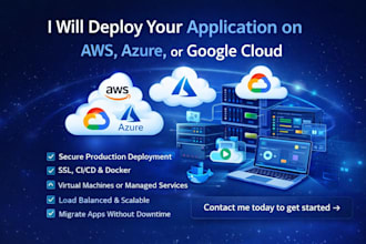 deploy your application on AWS azure or gcp securely