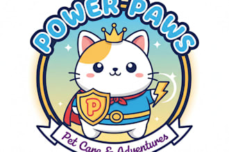 design a cute and eye catching chibi logo for your brand