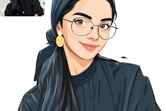 create a face into color vector art portrait