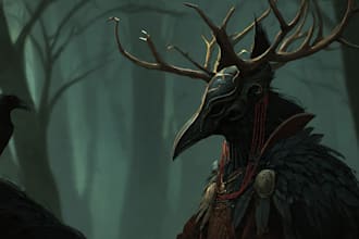 draw horror and dark fantasy illustrations