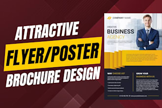 create attractive pamphlet flyer leaflet poster company profile brochure design