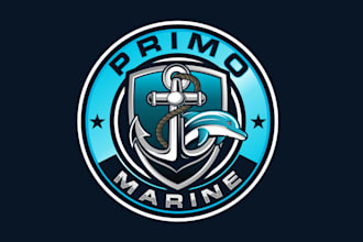 design unique primo marine logo