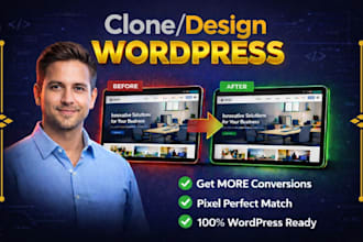 clone wordpress website with elementor or wpbakery