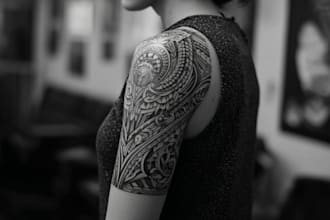 design traditional or modern tribal tattoo art