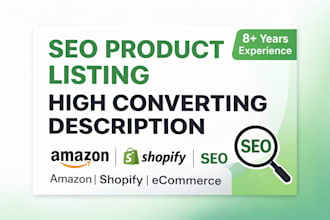 write SEO optimized product listing and product description