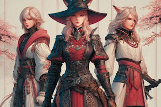draw your ffxiv character in high quality anime style