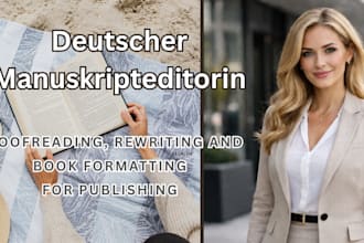be your german book editor proofread, format german text, manuscript book editor