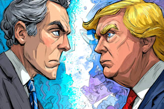 do a political cartoon art