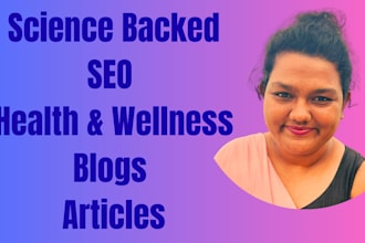 provide copywriting and SEO content for your health and wellness website