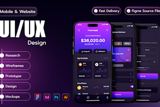 create wesbsite and mobile app, landing page