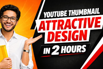 design eye catching youtube thumbnails with 24h delivery