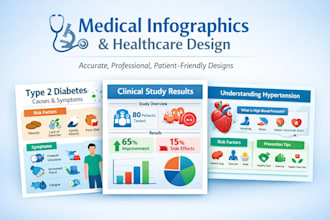 design professional medical posters, infographics, and healthcare graphics