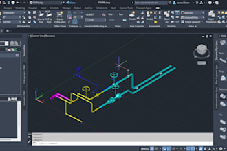 professional pipe routing and pid to 3d modeling in plant 3d using reverse engg