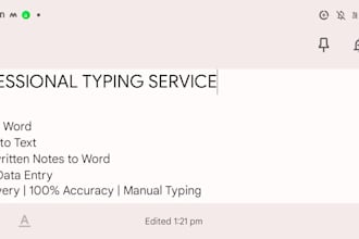 do fast and accurate typing and convert handwritten notes to PDF