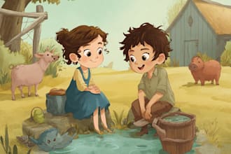illustrate children book illustration, children picture book illustration
