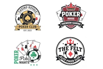 design professional poker chip poker logo for your business