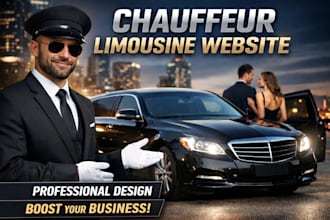 design limousine website chauffeur website taxi booking website