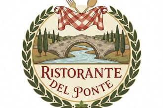 design a delicious and authentic italian restaurant logo for your brand