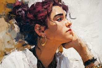 paint an acrylic painting portrait for you