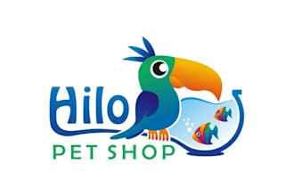 design creative pet, dog, cat, animal and veterinary clinic logo