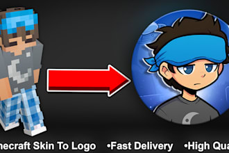 design a professional minecraft logo or pfp from your skin