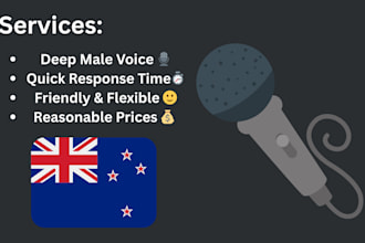 make your script come to life with a deep male voice over