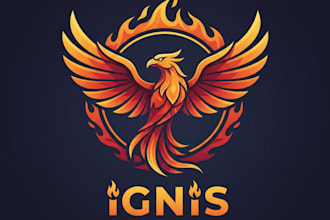 design a powerful and fiery phoenix logo for your brand