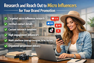 research and reach out to micro influencers for your brand promotion
