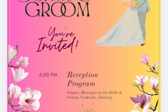 wedding invitation design in canva