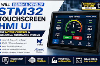 develop stm32 touchscreen hmi UI for motor control and industrial automation