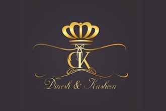 design timeless symbol king queen logo