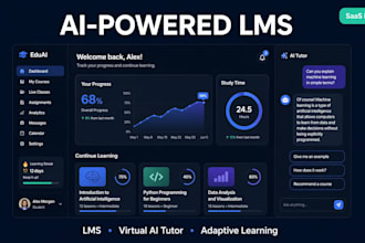 build ai powered lms and elearning platform with virtual tutor adaptive learning