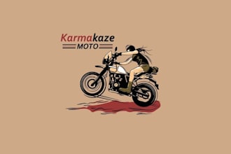 design vintage motorcycle rider logo