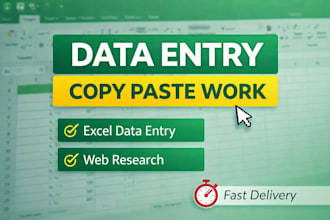 do data entry and  copy paste