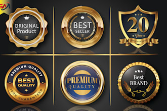 design premium web badges, seal, stamp, digital shield and certification logo