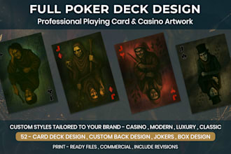 create uniquely styled custom playing cards for you