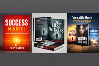 professional book cover design for e book and print