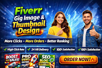 design attractive fiverr gig image thumbnail, gig image