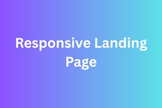 build a responsive landing page using HTML CSS react