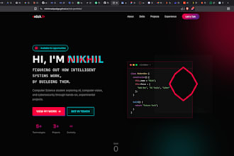 build a modern, responsive portfolio website