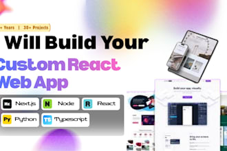 build you custom react web app or ai website design as full stack developer