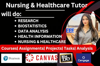 do biostatistics and data analysis for nursing,healthcare,research class, course