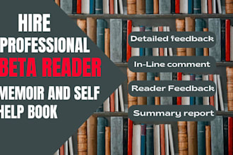 beta read your memoir self help book and provide constructive feedback