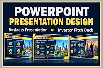 design a professional powerpoint presentation and investor pitch deck