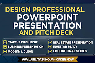 design professional powerpoint presentation and pitch deck