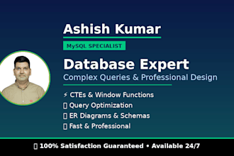 design sql database, write queries, and create er diagram