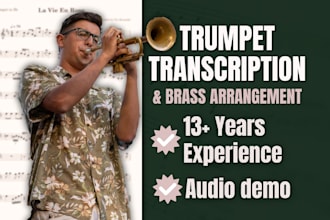 transcribe your trumpet solo note for note