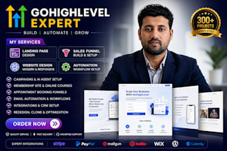 build a high converting gohighlevel sales funel  landing page